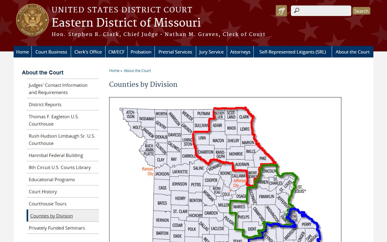 Lewis County court dockets Eastern District county division source
