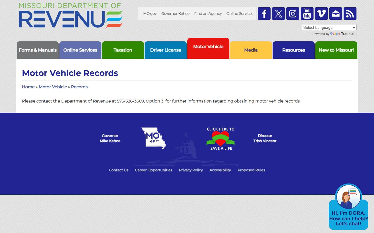 Lewis County traffic court records Missouri DOR motor vehicle records